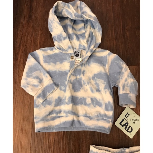 🎉HOST PICK🎉BLUE TIE DYE BABY SHORTS MATCHING SET SIZE 0-3 MONTHS - Picture 5 of 5